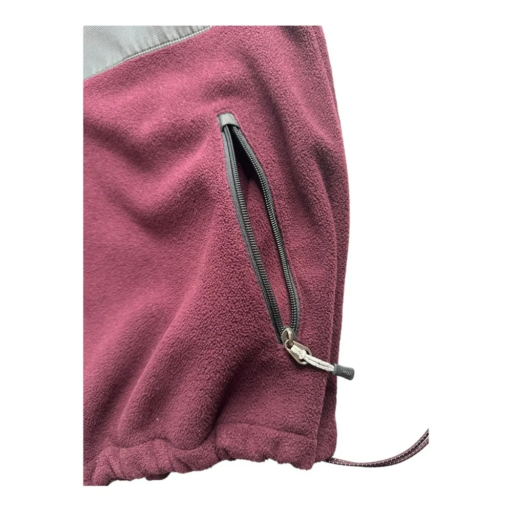 Fleece‎ Zip Up  Burgundy/Gray Jacket Size X-Large Youth